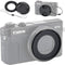 JJC 49mm Thread Filter Adapter for Canon PowerShot G7X III II G5X, includes Snap-On Lens Cap & Cap Keeper String