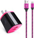 Micro USB Charger Block / Fast Charging Cord for Android Phones / 6FT Compatible with LG K40, K50, and More