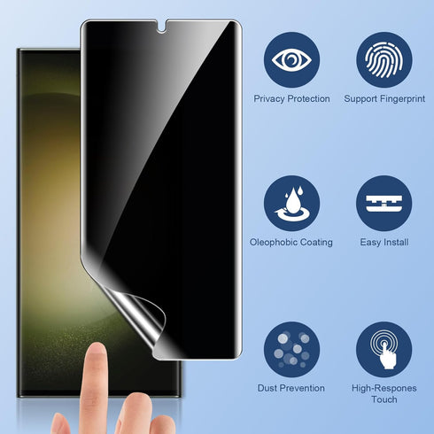 LK 2 Pack Screen Protector for Samsung Galaxy S23 Ultra, Not Glass, with Camera Lens Protector and Installation Tool