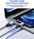 LDLrui 10ft USB-C Cable, 10Gbps Data Transfer, Nylon Braided QC 3.0 Fast Charging USB A to USB C Charger Cord for