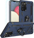 Galaxy A02S Case with HD Screen Protector, Military Grade Hybrid Hard PC Soft TPU, Shockproof Protective Case (Blue)