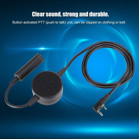 Walkie Talkie Earpiece Headset with Mic, 2 Pin Acoustic Tube Headset Mic PTT TCI Earphone for Motorola Kenwood Two Way Radio