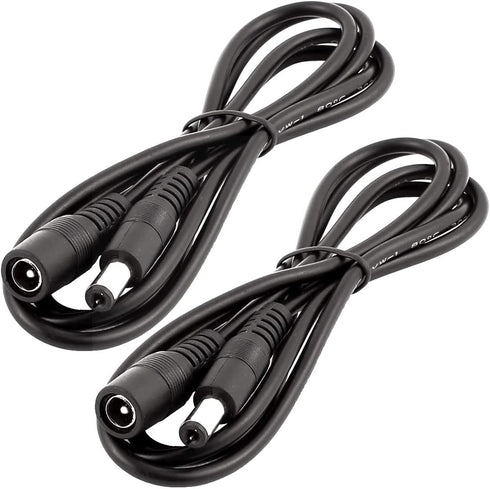 LitaElek 2pcs 1m 3.3ft DC Extension Cable 12V Extension Cord 5V-24V Power Cord