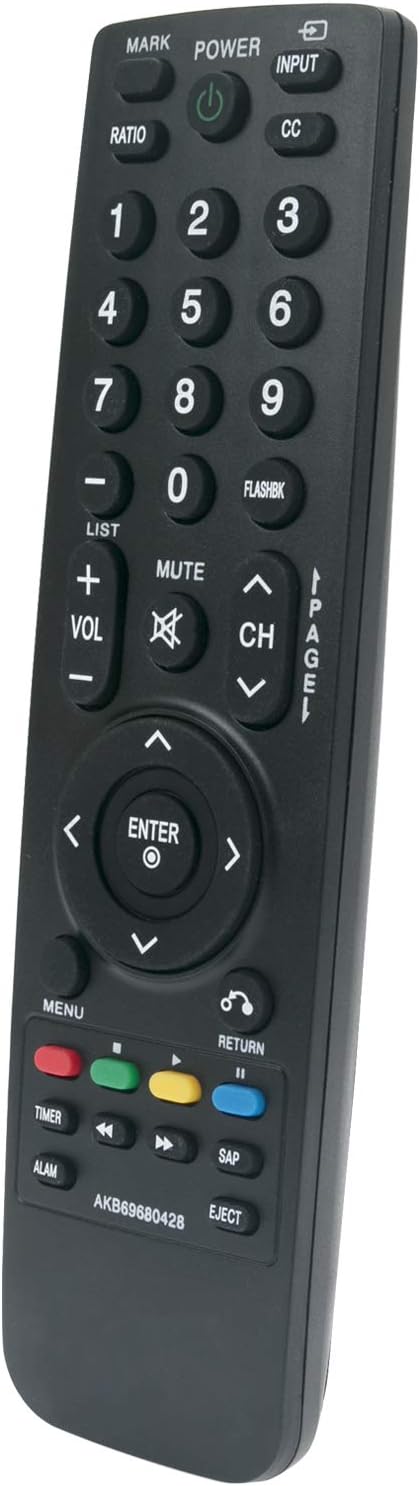 Replace Remote AKB69680428 Compatible with LG LED LCD Smart TV Models 32LH250H, 37LH265H, 32LH255H, 32LH240H, 37LH250H,