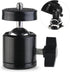SLOW DOLPHIN 360 Degree Swivel Mini Ball Head Hot Shoe Mount Adapter with 1/4 Tripod Screw for Cameras, 2 Packs