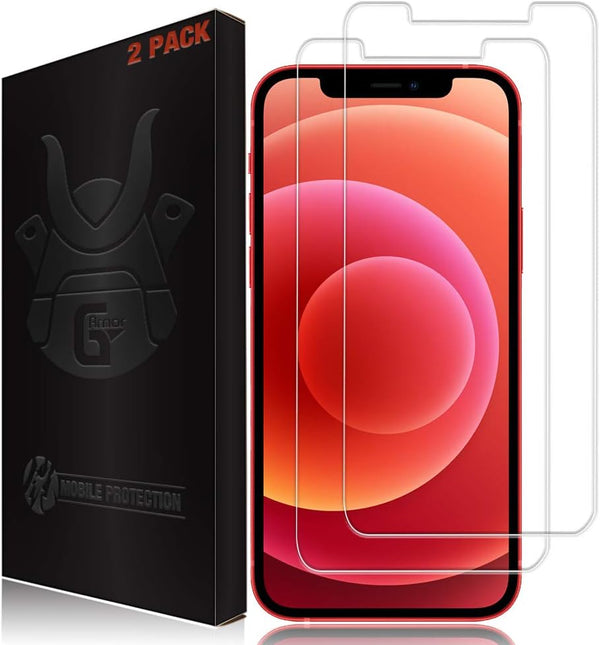2 Pack Tempered Glass Screen Protector for iPhone 12 & 12 Pro - 6.1" Case Friendly, Lifetime Replacement, Protective