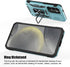 for Samsung Galaxy S24 Case, Shockproof Phone Case with Sliding Camera Cover & Rotatable Ring Holder Kickstand +
