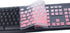 Ultra Thin Desktop PC Silicone Clear Keyboard Cover, Compatible with Logitech MK295 MK275 MK270, Gradient Pink