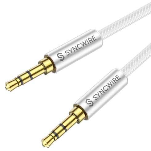 SYNCWIRE 3.5mm Aux Cable Nylon Braided Auxiliary Audio Cable Male to Male