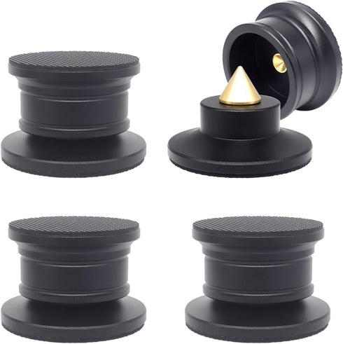 Evaty 4 Pcs Audiophile Speaker Isolation Spikes for Turntable Amp CD DAC Recorder.Speaker Resonance Reducer