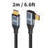 Duttek Right Angle USBC Charging Cord 6.6FT, 240W USB C Fast Charger Cable for Laptops, Samsung, MacBook