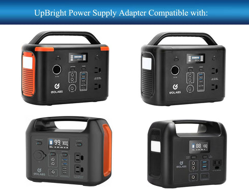 UpBright New Global AC/DC Adapter Compatible with Golabs R150 150W, i200 200W, R300 300W Portable Power Station