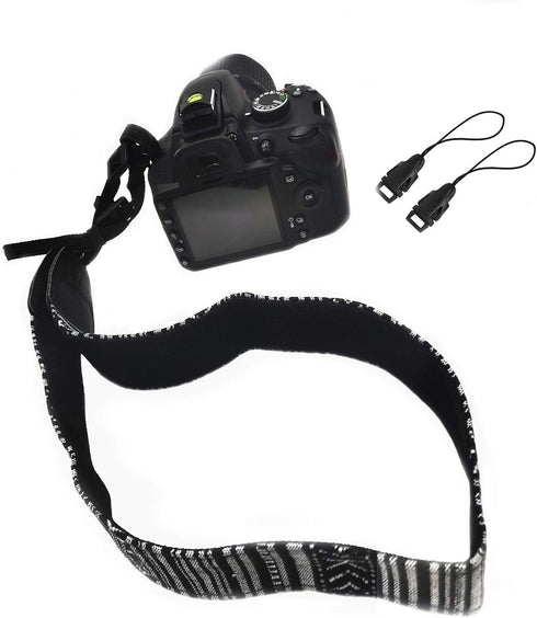WANBY Canvas Neck Shoulder Camera Strap with Quick Release Buckles for DSLR SLR