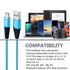 10FT Nylon Braided Micro Charger Cable 4-Pack - Fast Charging Cord for Samsung Galaxy S6 S7 Edge, LG, HTC, Xbox One,
