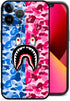 Shark Teeth Case for iPhone 13 Pro Max, Silicone Cute Soft Clear Camo Shark Face Full Body Protection, 6.7-Inch, Blue