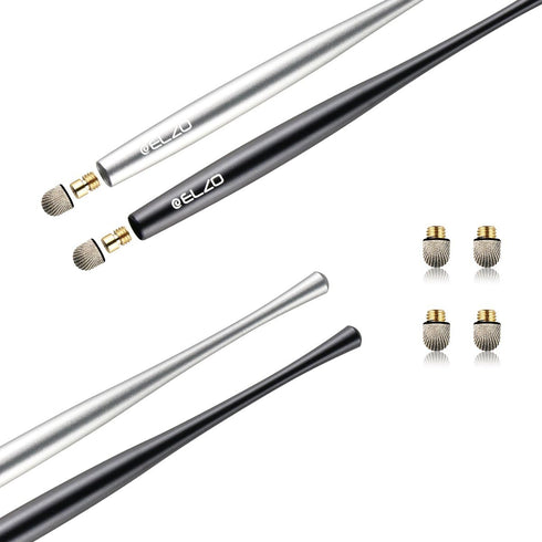Elzo Stylus Pen Combo, Universal Capacitive Touch Screen 2 Packs with 4 Replacement Fiber Fine Tips for Tablet, iPad,