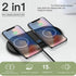 2 * 15W Dual Wireless Charger for Multiple Devices, 30W Fast Wireless Charging Pad/Mat for Apple iPhone, for AirPods, for Samsung Phone, for Google Pixel, and All Qi-Enabled Devices (Black)