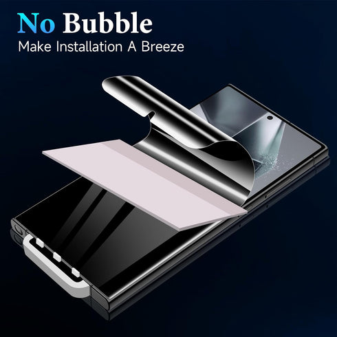 LYWHL 2 Pack Privacy Screen Protector for Samsung Galaxy S24 Ultra, Anti-Spy Flexible Hydrogel Film, Sensitive Touch,