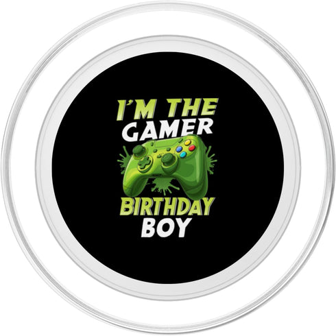 Gaming Birthday Boy Crew I'm The Gamer Birthday Boy Gaming Party PopSockets PopGrip for MagSafe