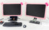 2 17''-24'' Hoteam Pcs Kawaii Computer Monitor Cover with Cat Ear Furry Cute Pink Monitor Dust Cover Protector Lovely