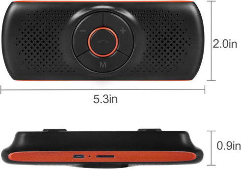 TIANSHILI Command Bluetooth Visor Clip Car Speaker, Wireless Handsfree Speakerphones, Stereo Sound Enhanced