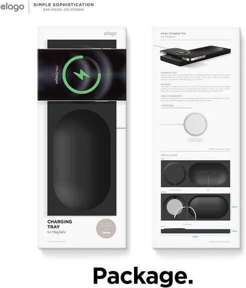 elago Charging Tray Compatible with MagSafe Charger for iPhone 15/14/13/12 models and other wireless charging phones