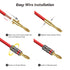Bullet Pin Banana Plugs for Speaker Wire (12 Pairs, 24 Pcs), 4mm Dual Screw Type, 24K Gold Plated Connectors,