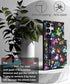 Cute Samsung Galaxy S24 Ultra Case with Card Holder, Slim Wallet Phone Case for Women, Colorful Doodle Paws Design