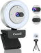 Camii 2K Webcam with Light, HD Webcam for PC with Built-in Privacy Cover,