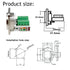 5PCS RJ45 Panel Mount Screw Terminal Adapter, D-Type RJ45 Female Solderless Terminal Cat5E Ethernet Extender