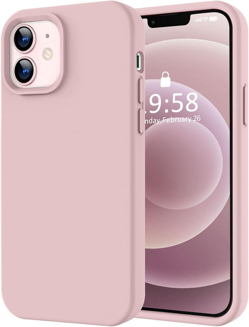 LOVE 3000 iPhone 12/iPhone 12 Pro Case, Premium Silicone with Soft Anti-Scratch Lining - Pink Sand