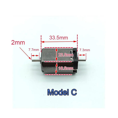 S25HH0 5 DC12-24V 10000-20000RPM Pole Rotor Dual Shaft DC Motor High Speed Strong Magnetic Big Motor RC Toy Railway