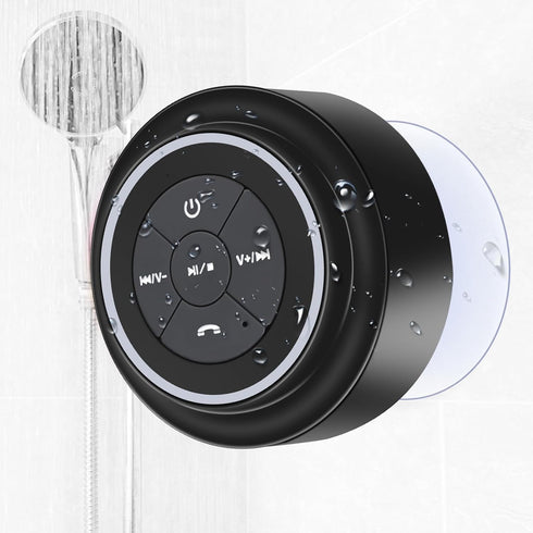 Waterproof Shower Speaker | Portable Bluetooth Speaker with Suction Cup, IPX7 Waterproof for Shower, Pool, Travel, Beach
