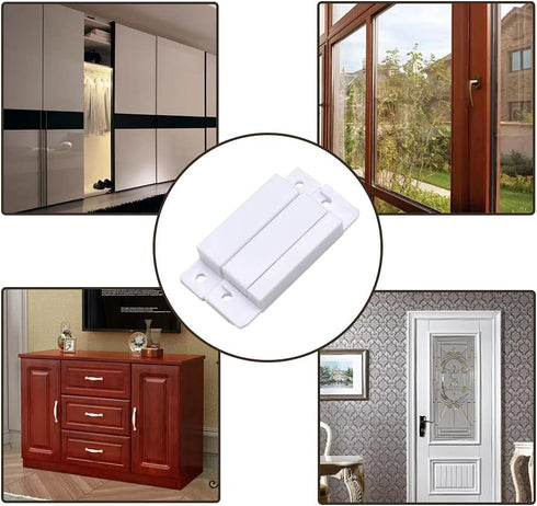 Magnetic Reed Switch NC Surface Mount Wired Door Window Contact Sensor for Home Security (5pcs)