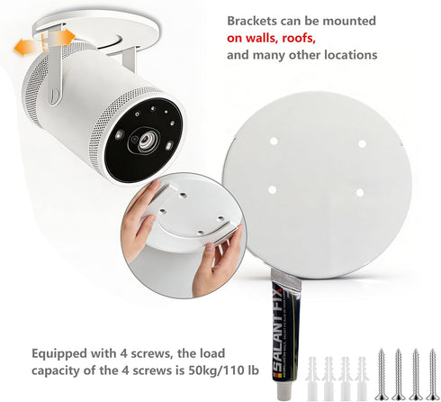 ZUIUINAO 2nd 2nd (1 Set)) Drill Free Projector Wall Mount & Ceiling Mount for Samsung Freestyle Gen, Freestyle Gen