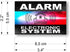 Alarm deterrent stickers - System Electronic - Police Beacon - Pack of 12 - Dimensions 8.5 x 5.5 cm, Black, Red, Blue and White