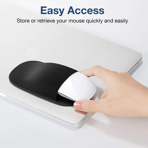 ESR Slim Mouse Holder, Case for Magic Mouse with Reusable Adhesive, Compact Pouch/Carrying Sleeve, Black