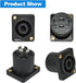speakon Connector, Speaker Jack Twist Lock 4 Pole Square, Compatible with Speakon NL4MP, NL4MPR, NL4FC (8 Packs Black)
