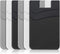 SHANSHUI Phone Wallet, 6 Pack Card Holder for Back of Phone, Double Silicone Credit Card Sleeve Pocket