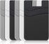 SHANSHUI Phone Wallet, 6 Pack Card Holder for Back of Phone, Double Silicone Credit Card Sleeve Pocket