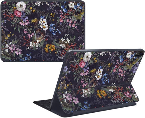 MightySkins Midnight Blossom Skin for Apple iPad Pro Smart Keyboard 11" (2018) - Durable Vinyl Decal Wrap