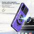 TCL ION V Case with Screen Protector, Purple Magnetic Ring Stand Soft Silicone Bumper Military Grade Cover