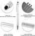YOUMI 3 pcs 2 in 1 Bling Ballpoint Pens Crystal Diamond Pen Capacitive Touch Screen Stylus with Replacement Refills Black Blue Ink Rubber Tips for iPhone iPad Kindle Touchscreen Devices (Silver)