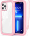 WXR Compatible with iPhone 13 Pro Max Case, Soft Silicone & Crystal Clear Hard PC Back, Military Grade Protection