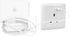 TXEsign Wall Phone Holder Mount for Smartphones, iPhone External Battery - Silky White & Transparent