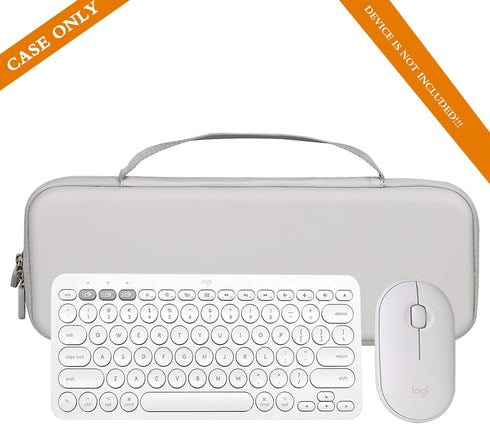 Aproca Grey Hard Travel Storage Case for Logitech K380 Multi-Device Bluetooth Keyboard and Logitech Pebble M350 / i345