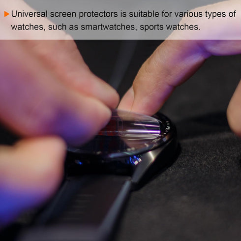 5pcs Watch Glass Screen Protectors, 53mm HD Anti-Scratch Waterproof TPU for Universal Round Smartwatch