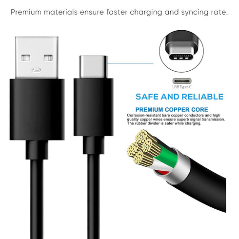 USB Type-C Charger Cable for Bushnell Phantom 2 Golf GPS Range Finder, Bushnell Disc Jockey, Ampcaddy Version 3/Pro