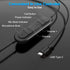 USB-C Over-Ear Noise-Canceling Headphones with Microphone & Volume Control, Long Cord for Laptops and Mobiles