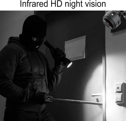 Security Camera, Intelligent Night IP Remote Monitor with Magnet Bracket, 90 Degree Wide Angle Lens for Home